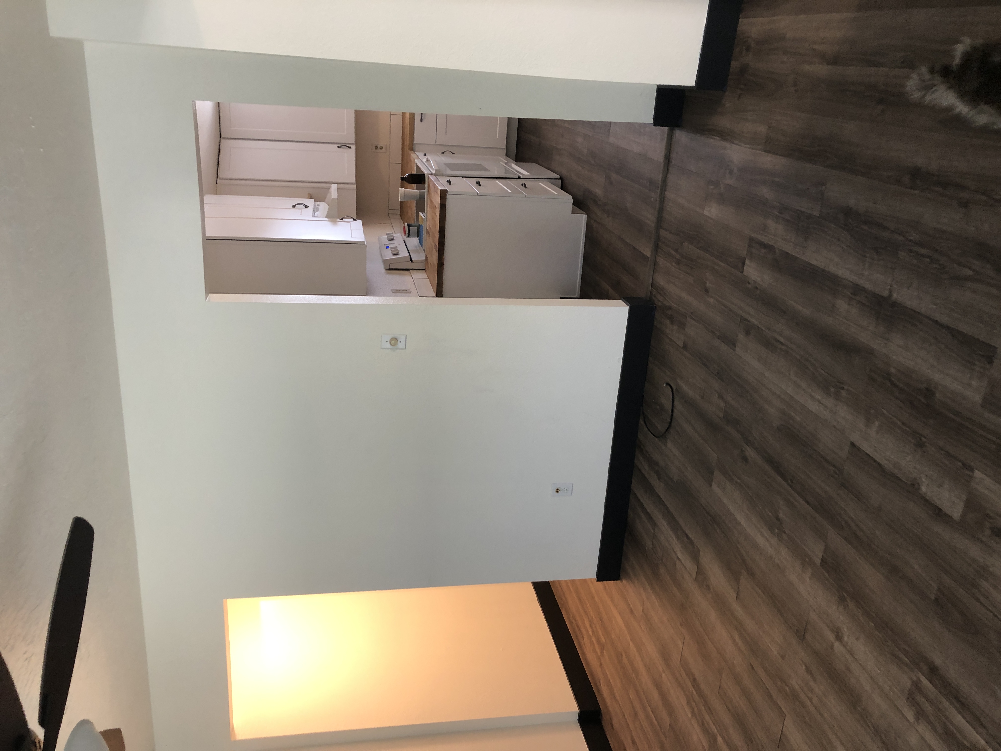 Living and dining area with new flooring