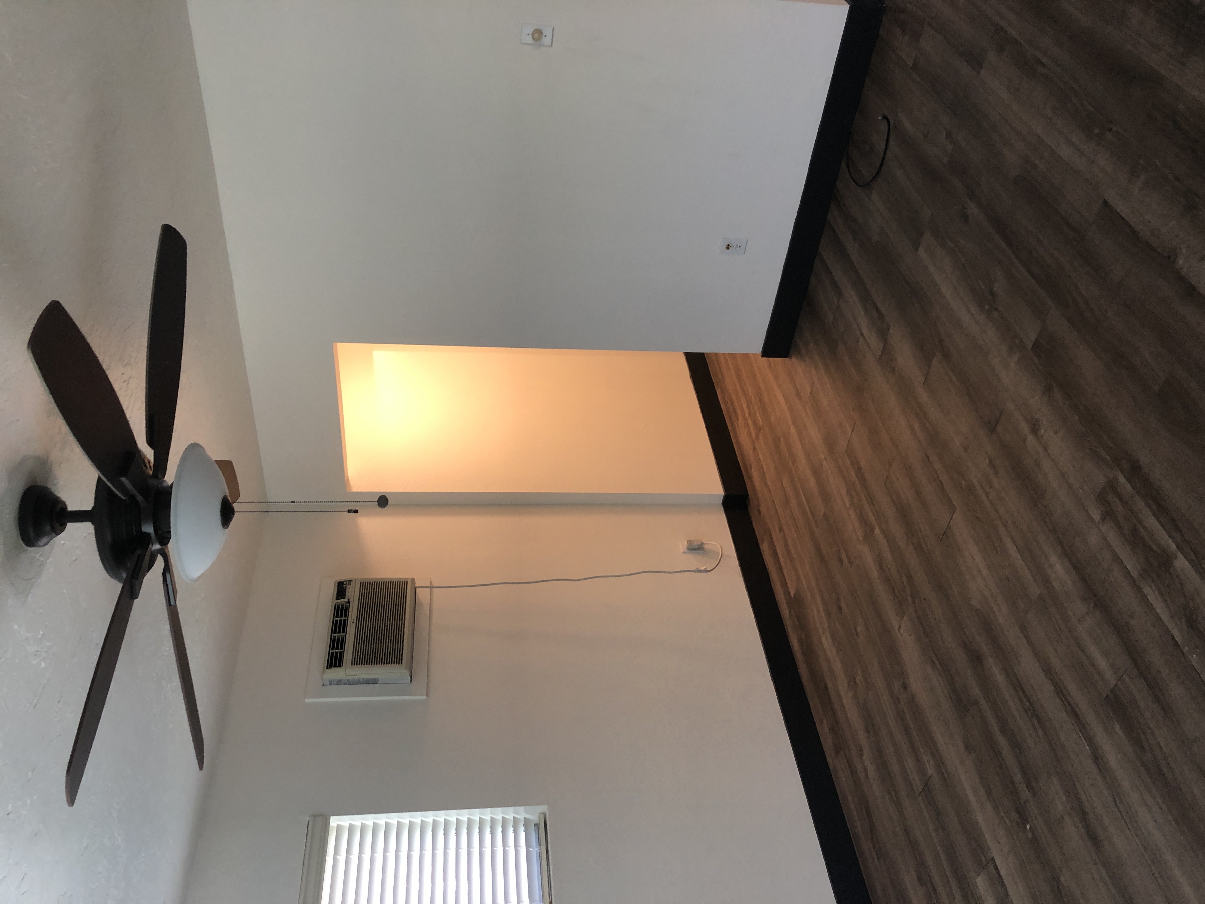 Living room with new vinyl plank flooring